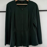 Lane Bryant  Dark Green Zip Front Peplum Jacket Womens Plus Size 18 Photo 0