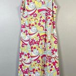 J. McLaughlin Edie Dress Catalina Cloth Floral Mod Sheath Women's S Preppy Resort Photo 0