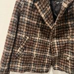 Sebby Collection Plaid Brown Blazer Jacket Size M by   Photo 1