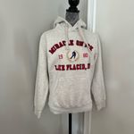 Lake Placid Miracle On Ice Hoodie Light Gray Sz: S. Embroidered Hockey Hoodie. Photo 9
