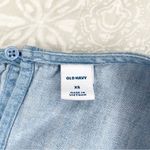 Old Navy Blue Chambray V-Neck Surplice Ruffle Sleeve Jumpsuit Extra Small Photo 5