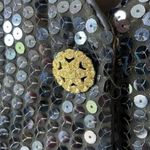 Vintage Sequin Formal Short Dress Party 80s Rimini Sz 6 Royal Blue Long Sleeve Photo 8