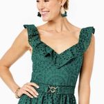 Lilly Pulitzer  Lexalyn Hosta Green Moroccan Eyelet Ruffled Mini Dress Size 2 Photo 2