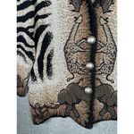 Vintage Painted Pony Jacket Womens Medium Jungle Safari Button Animals Zebra Photo 6