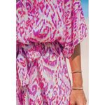 Cupshe Women's Pink Plunging Loose Leg Romper M Photo 2