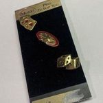Monet Signed - 3 Set NWT Set Of Gambling / Casino / Lucky Tack Pins Gold Tone Photo 0