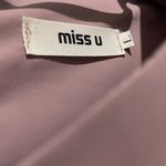 Puff Sleeve French Style Elegant Midi Dress Purple Size L Photo 3