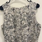 Valerie Stevens VTG 90s Silk Floral Midi Dress Button Front Beige Black Size 12P Photo 8