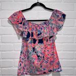 Lilly Pulitzer  Women's La Fortuna Ruffle Top Off Shoulder Photo 5