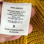 Mote Women's Mustard Yellow Knit Pullover 3/4 Sleeve Casual Sweater S Photo 7