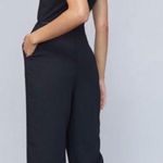 Anthropologie Maeve Magdalena V Neck Pocket Jumpsuit Black 6 Photo 1