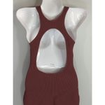 Babaton  Maroon Ribbed Cut-Out Winslet Racerback Fitted Mini Dress‎ Womens XS Photo 4