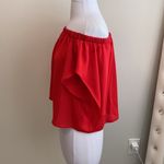 Amanda Uprichard Red Off Shoulder Flutter Sleeve Top Photo 2