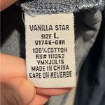 Vanilla Star Jeans Vanilla Star Womens Pearl Snap Western Shirt Large Blue Light Denim Jean Pockets Photo 4