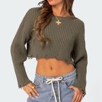 Edikted Green Sweater Photo 0