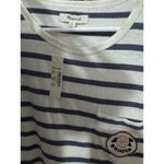 Madewell NWT Blue White Striped Pocket Tank Top Women Sz M Photo 4
