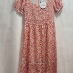Lost + Wander Sweet Summer Daze Midi Dress Red Floral NWT Size M Photo 2