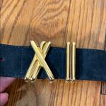 Vintage Escada Suede Belt Gold Hardware women’s 36 Black Photo 2
