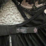 Victoria's Secret  Vintage Slip Dress Womens 34C Black Floral Babydoll Padded Y2K Photo 3