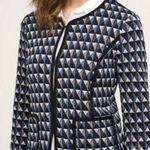 Anthropologie Hei Hei Vala Quilted Open Front Blazer Jacket Blue Women’s Small Photo 1