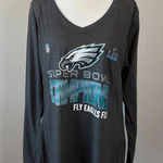 NFL Team Apparel Philadelphia Eagles Superbowl Graphic TShirt Gray Size XL Photo 0