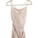 Sachin + Babi NWT Winter Slip Dress in Gold Size 8 Satin Tie Back Photo 9