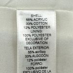 Chico's  | Size 2 | Cream Textured Gold Embellished Long Sleeve Open Front Jacket Photo 7