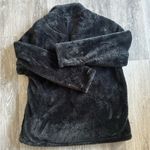 Ivory Ella  black Fuzzy Zippered Jacket Coat Save the Elephants Size Medium Photo 4