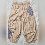 NWOT Free People Movement Baller Embroidered Pants Pacific Sand Size XS & Small Blue Photo 3