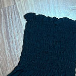 ZARA Black Front Knot Buttoned Top Smocking on wrists Size M Photo 6