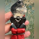 Vintage 80s Revcor red leather metal buckle wrap belt, size small medium Photo 6