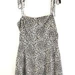 Princess Polly Mini Dress A Line Leopard Print Tie Straps Beige Size 8 Photo 0