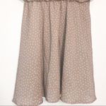 Bar III  Polka Dot Tan Orange Flowy Dress Spring Y2K Casual Mini Flutter Sleeve Photo 4