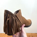 Faded Glory  Fringe Brown Faux Suede Ankle Booties Shoes size 6 Southwestern Photo 1