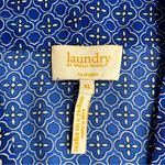 Laundry by Shelli Segal Laundry Shelli Segal Blouse Size XLarge Blue & White Long Sleeve Geometric
Тор Photo 6