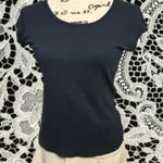 Brandy Melville Navy Basic Tee -  Photo 0