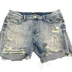Judy Blue  Rainbow Splatter Distressed Denim Short Photo 0