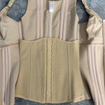 Shapshe Tummy Control Corset Short Shapewear Waist Trainer Full Zip, Tan, XS Tan Photo 3