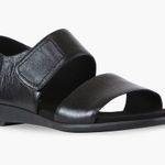 Munro  Nissa Ankle Strap Sandal Black Calf‎ Leather Size 9W Photo 0