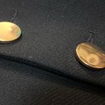 H&M Womens Black Pencil Skirt Size 2 Gold Buttons Waist 26” Classic Business Photo 8