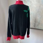 Vintage Bechamel Women’s Knitted Crochet Holiday Sweater Cardigan Size Medium Black Photo 4
