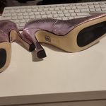 BEAUTIISOLES ABIGAIL SQUARE TOE PUMP IN PINK METALLIC SIZE 5 Photo 3