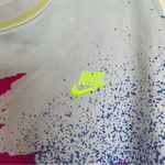 Nike Women’s Pink, Purple, and Neon Green Crop Crewneck Sweatshirt Size M Photo 1