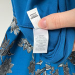 J.Jill  Wherever‎ Collection Floral Pleated Dress Small Blue Comfy Office Casual Photo 6