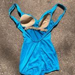 Catalina Vintage  Blue Button Shoulder Low Hip Skirted One Piece Swimsuit Photo 6