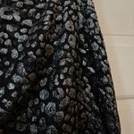 IRO Paris Black Metallic Silver Brocade Animal Print Mini Skirt Size 36 Glitter Photo 12