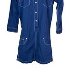 Denimist‎ Dark Wash Button Down Cowboy Romper Size Small Blue Photo 1