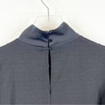 ZARA  Satin Paneled Mock Neck Blouse S Black Photo 4