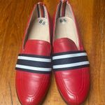 Tommy Hilfiger Red Loafers with Striped Band Photo 0