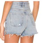 AGOLDE  Light Blue Distressed Jean Shorts Photo 4